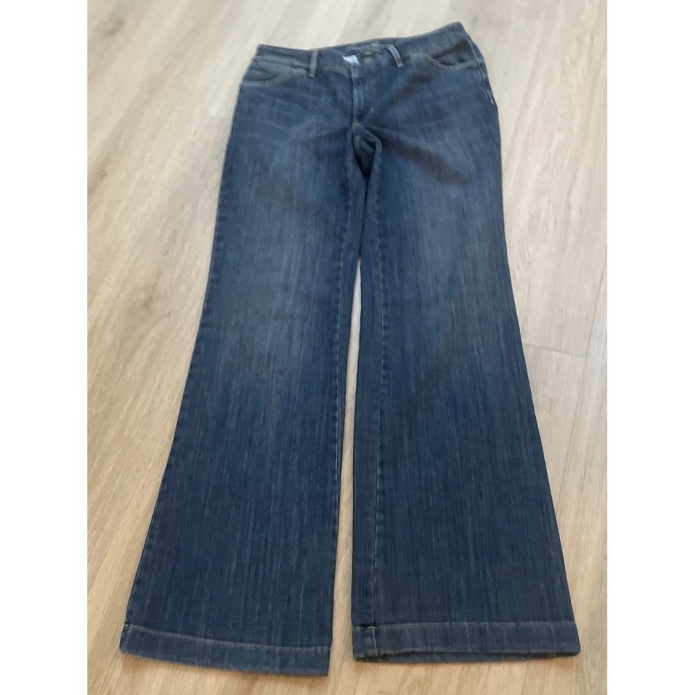 Vintage Eddie Bauer Women's 6 Denim Jean Curvy Trouser Blue Light Wash Bootcut